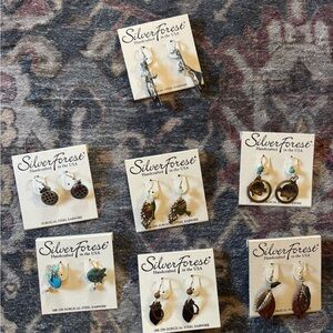 Silver Forest Earrings Collection - Earthy Tones